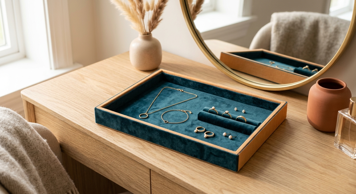 VelvetBloom Jewelry Tray