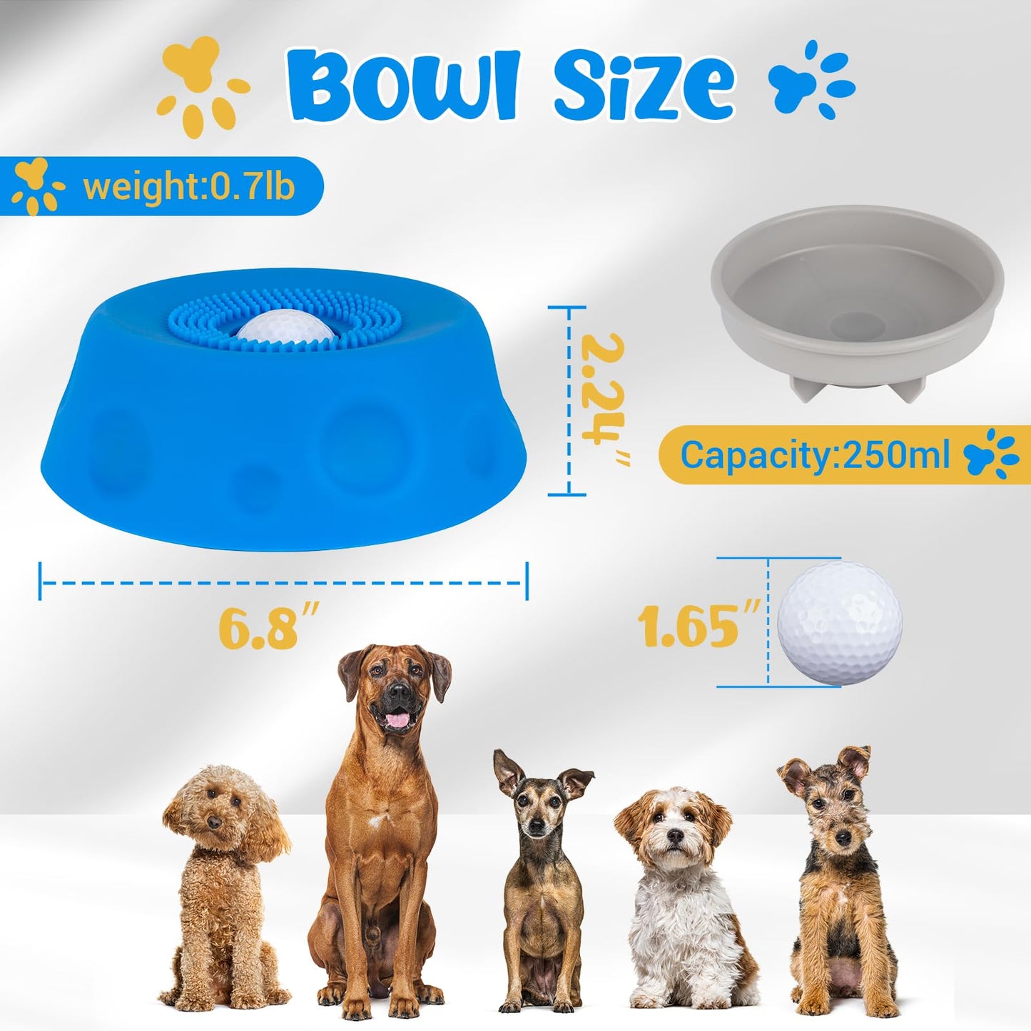 PawPace 2-in-1 Dog Rolling Ball Slow Feeder