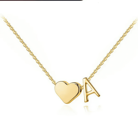 Heart Initial Necklace